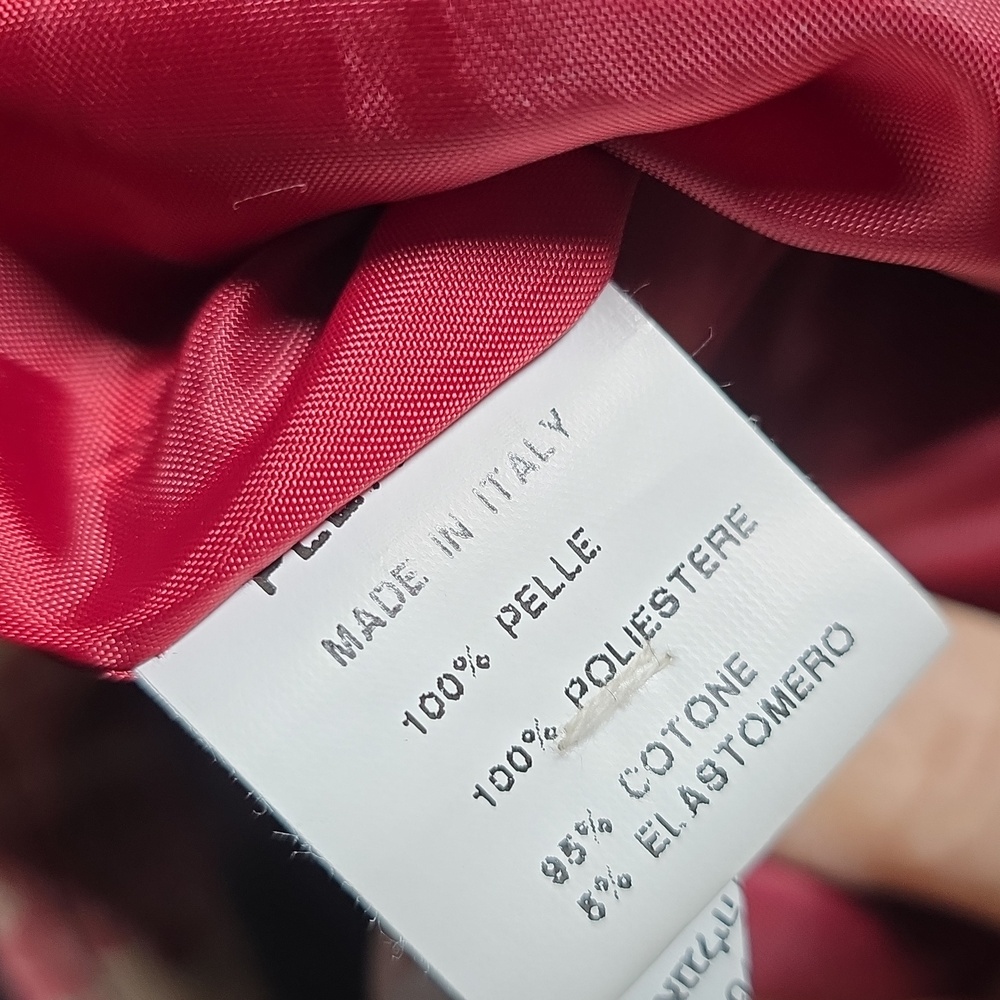 Please Cropped American Flag Mixed Media Jacket, Size Medium - Picture 12 of 13